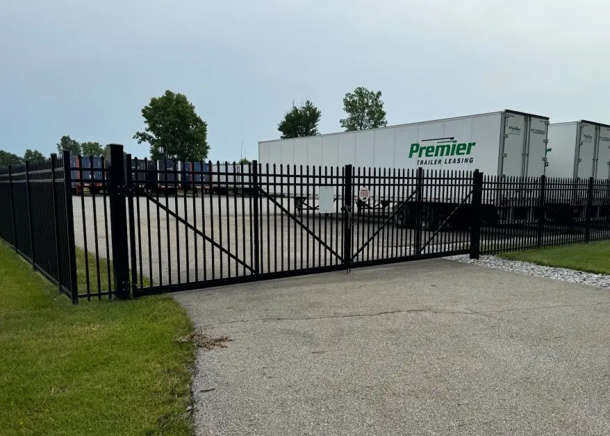 bath township fence company commercial aluminum double gate