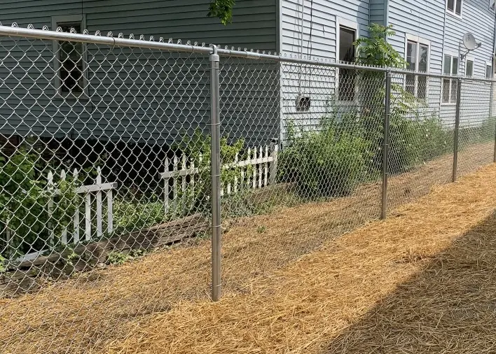 6' tall commercial grade chain link fence commercial grade galvanized chain link line of fence