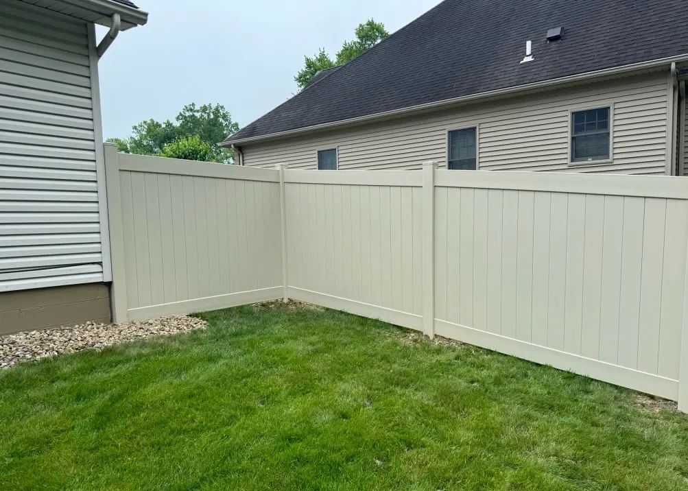 avon fence company tan vinyl privacy fence