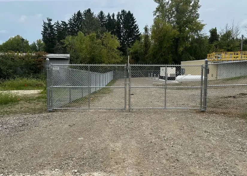 commercial grade chain link double gate double drive commercial chain link gates