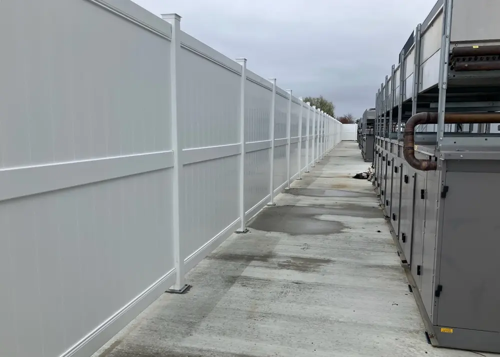 commercial grade Newbury 8 ft tall vinyl privacy fence