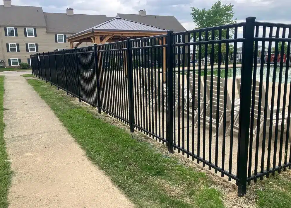5' commercial aluminum fence 5 foot black aluminum commercial pool fence