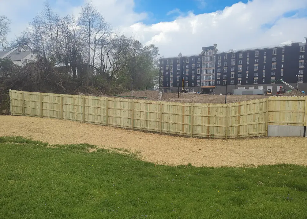 commercial wood privacy fence 8 foot tall solid board commercial wood fence