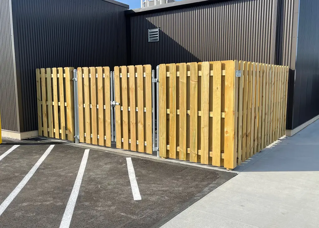 cleveland commercial-wood-dumpster-gates cleveland commercial wood fence dumpster gate
